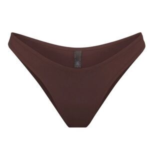 NWT RECYCLED SWIM CHEEKY TANGA BOTTOM NWT COCOA